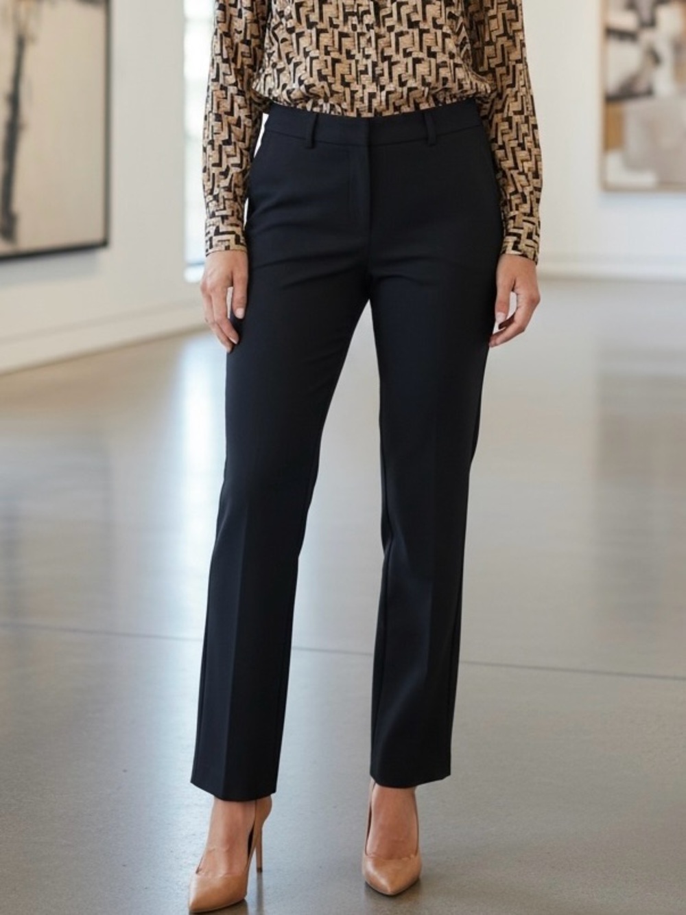 Apt. 9 Black Straight-Leg Dress Trousers